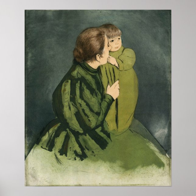 Poster Cassatt - Mãe e Filho Camponeses (Frente)