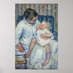 Poster Cassatt - Mamãe Prestes A Lavar Seu Filho Sonolen