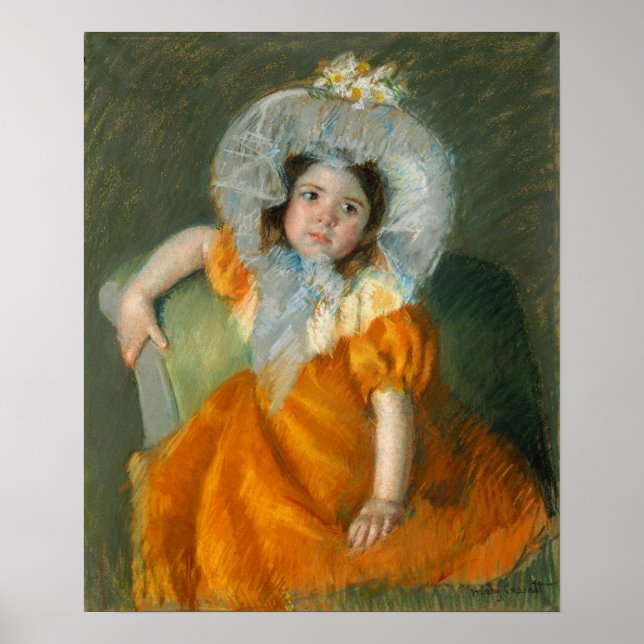 Poster Cassatt - Margot Em Vestido Laranja (Frente)