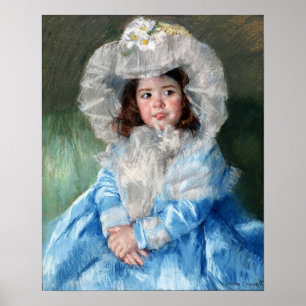 Poster Cassatt - Margot (Lefebvre) Em Azul