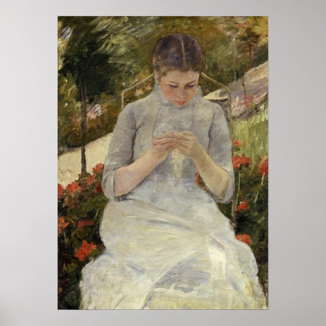 Poster Cassatt - Menina no Jardim (Frente)