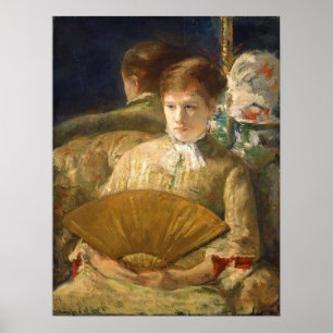 Poster Cassatt - Mulher com ventilador