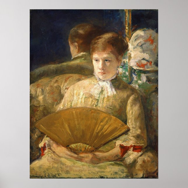 Poster Cassatt - Mulher com ventilador (Frente)