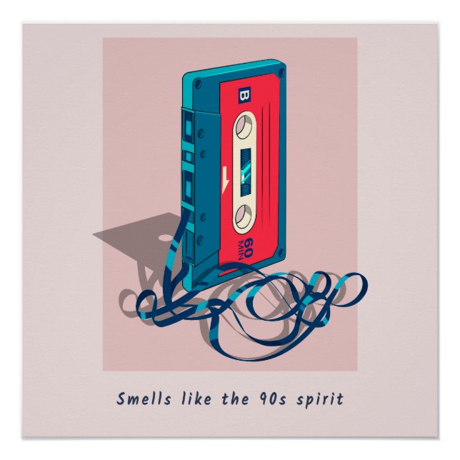 Pôster Cassete Vintage ’90s (Frente)