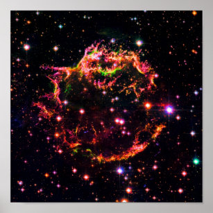 Pôster Cassiopeia Supernova Nebula Foto do Espaço Remanes