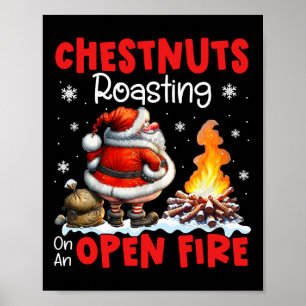 Poster Castanhas Em Torno De Papais noeis De Lata Engraça