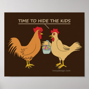 Poster Castanho Marrom de caça à mesa