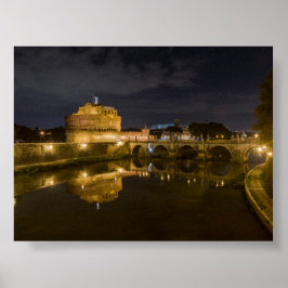 Poster Castel Sant Angelo by night