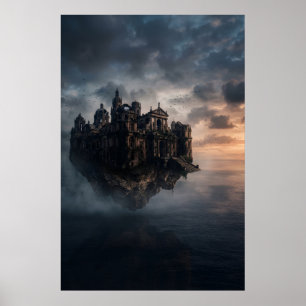 Poster Castelo antigo flutuante