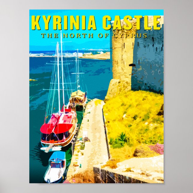 Poster castelo da kyrenia - Norte de chipre (Frente)