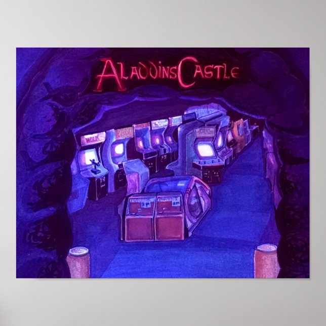 Poster Castelo de Aladdin (blacklite ativa) (Frente)