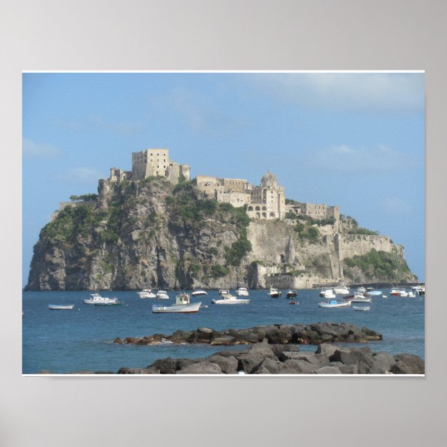 Pôster Castelo de Aragonese, Ischia, Itália (Frente)