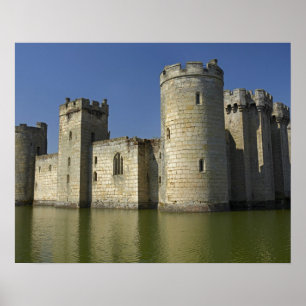 Pôster Castelo de Bodiam (1385), refletido em fosso, Este