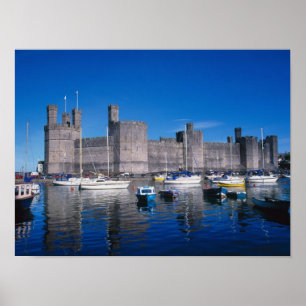 Pôster Castelo de Caernarfon, Gwynedd, País de Gales