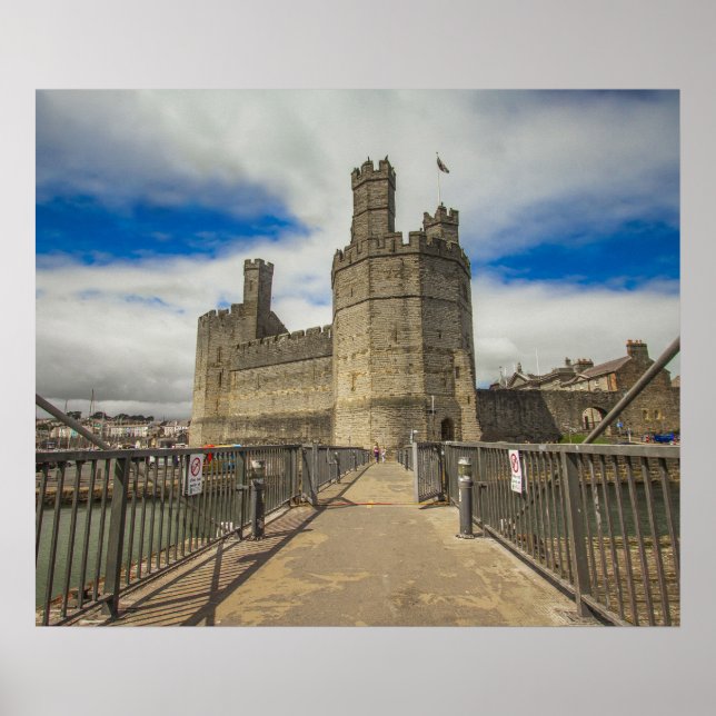 Pôster Castelo de Caernarfon País de Gales. (Frente)