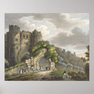 Pôster Castelo de Carisbrook, 'da ilha do Wight Illustr