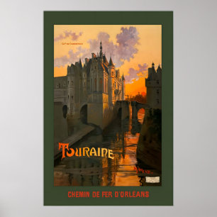 Poster Castelo de Chenonceau Castelo Touraine França