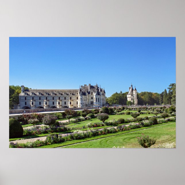 Poster Castelo de Chenonceau no Vale do Loire - França (Frente)