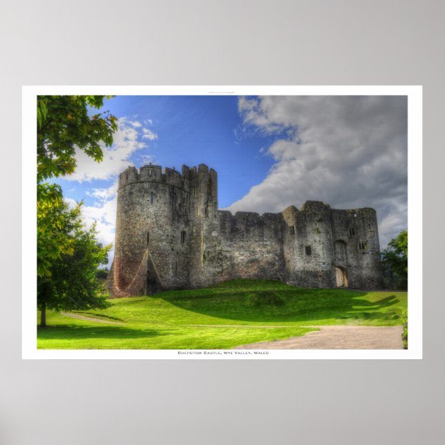 Pôster Castelo de Chepstow, Wye Valley, Monmouthshire, Ga (Frente)