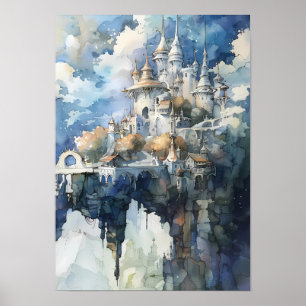 Poster Castelo de Conto de Fadas Caprichoso na Falésia do