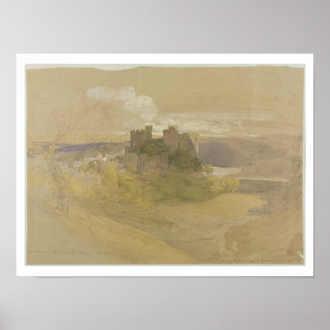 Poster Castelo de Conway (grafite, c/c e guache no papel) (Frente)