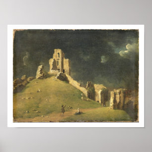 Poster Castelo de Corfe, Dorset, 1764 (óleo em canvas)