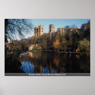 Poster Castelo de Durham, condado Durham, Inglaterra,