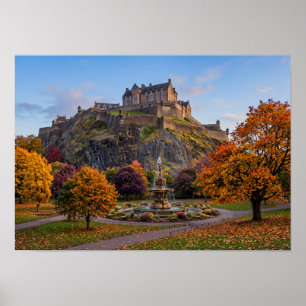 Poster Castelo de Edimburgo no Ouro de Outono