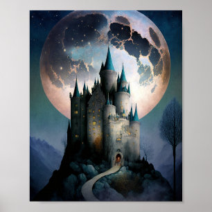 Poster Castelo de Fantasia Magia Full Moon