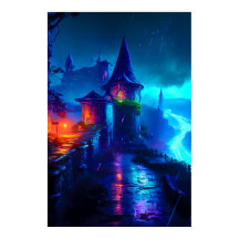 Castelo de Fantasia Neon Cyberpunk Rio