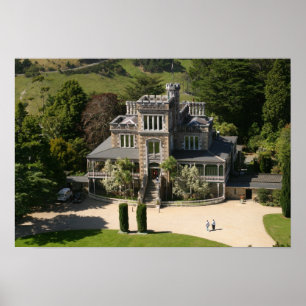 Pôster Castelo de Larnach, Dunedin, Nova Zelândia - aér