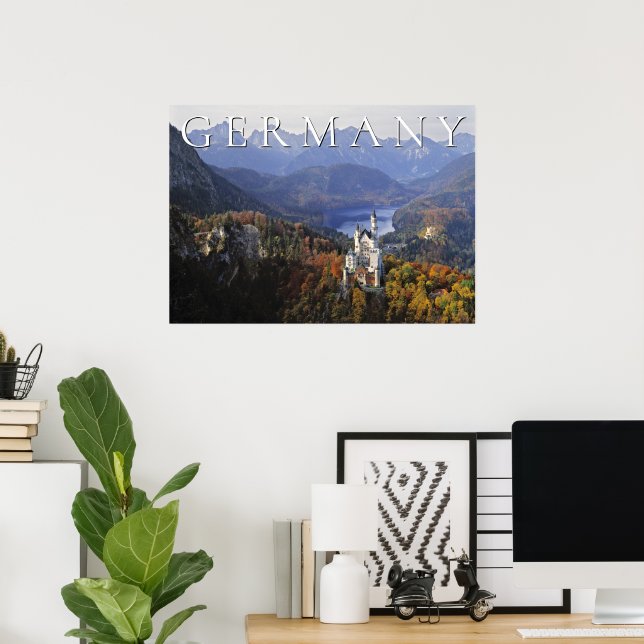Poster Castelo de Neuschwanstein | Alemanha, Baviera (Escritório em casa)