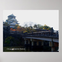 Poster Castelo de Osaka da Ponte Destino de Viagem no Jap