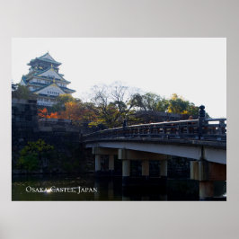 Poster Castelo de Osaka, da ponte Japão - Destino Viagem