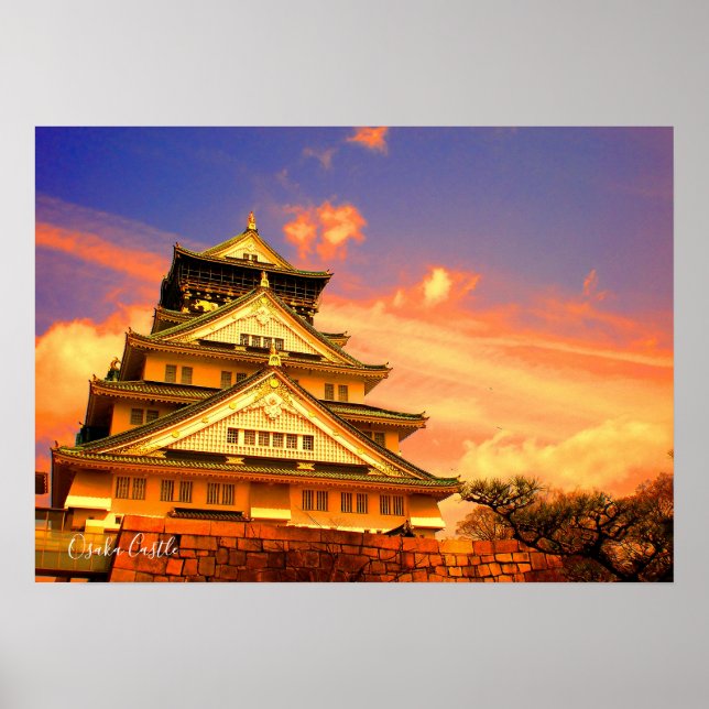 Poster Castelo de Osaka (Sunset ver.) (Frente)