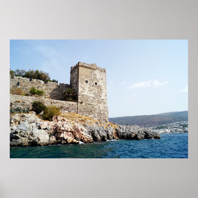 Poster Castelo de Peter da rua em Bodrum, Turkiye (Frente)