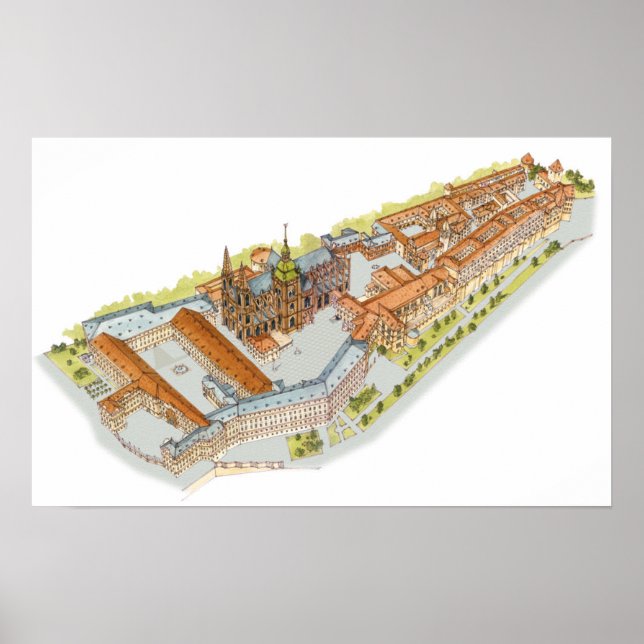 Pôster Castelo de Praga. Praga República Checa (Frente)