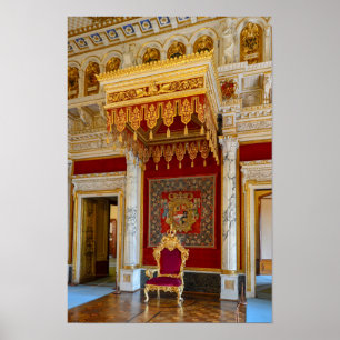 Poster Castelo de Schwerin Sala do Trono, Alemanha