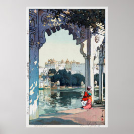 Poster Castelo de Udaipur, Índia, Hiroshi Yoshida