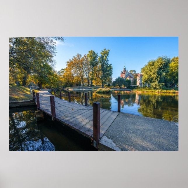 Poster Castelo de Vajdahunyad, Serenity do outono, em Bud (Frente)