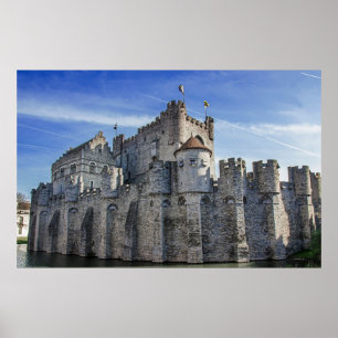 Poster Castelo dos Condes em Gand.