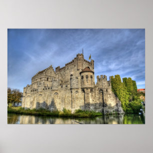Pôster castelo em Gante