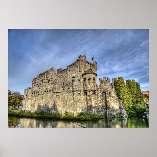 Pôster castelo em Gante (Frente)