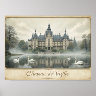Poster Castelo francês Elegante Château de Vizille