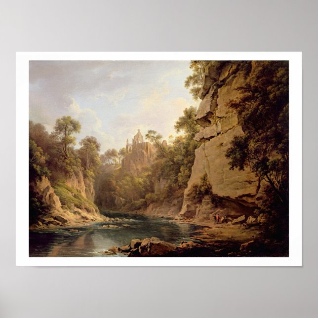 Pôster Castelo Hawthornden, perto de Edimburgo, c.1820-22 (Frente)