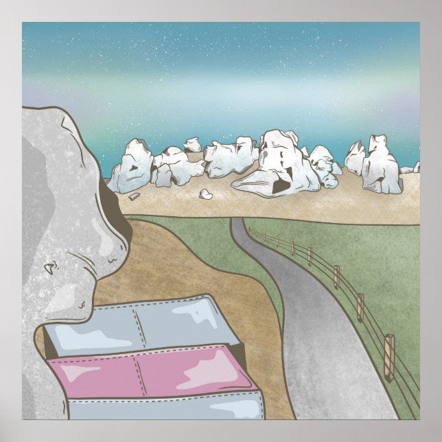 Poster Castelo Hill Boulding Nova Zelândia (Frente)