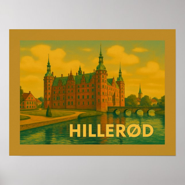 Poster Castelo Hillerød Dinamarca (Frente)