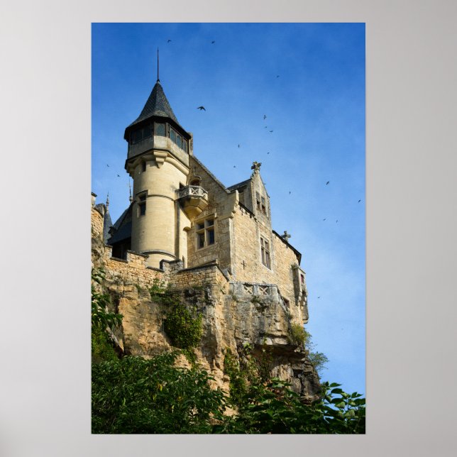 Pôster castelo Montfort, Dordogne, França (Frente)