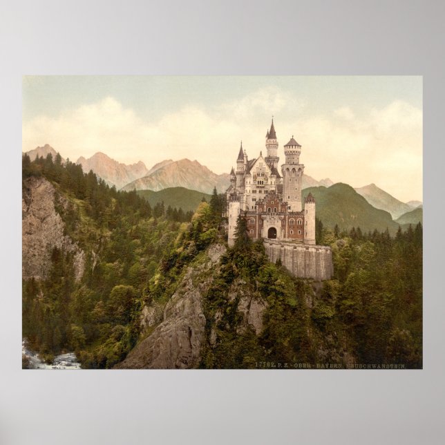 Pôster Castelo Neuschwanstein, Baviera, Alemanha (Frente)