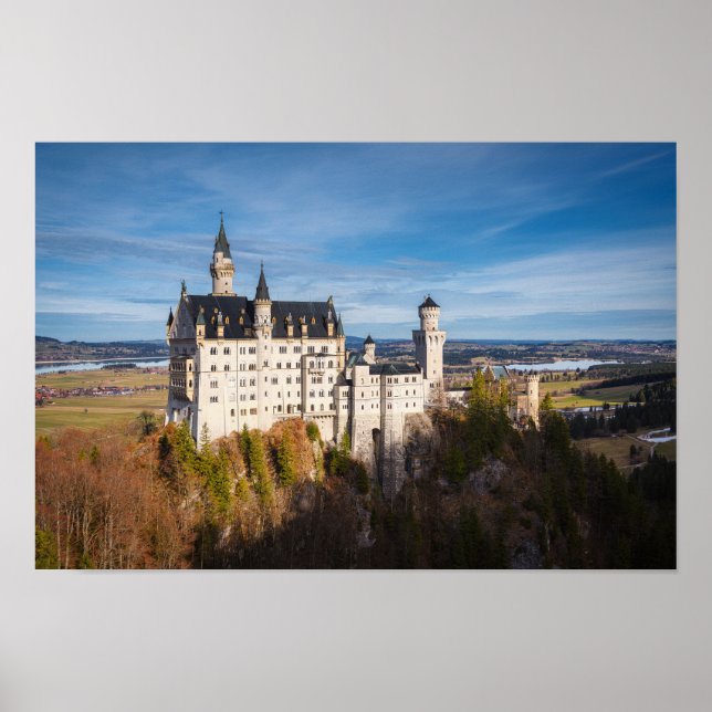 Poster Castelo Neuschwanstein, conto de fadas (Frente)